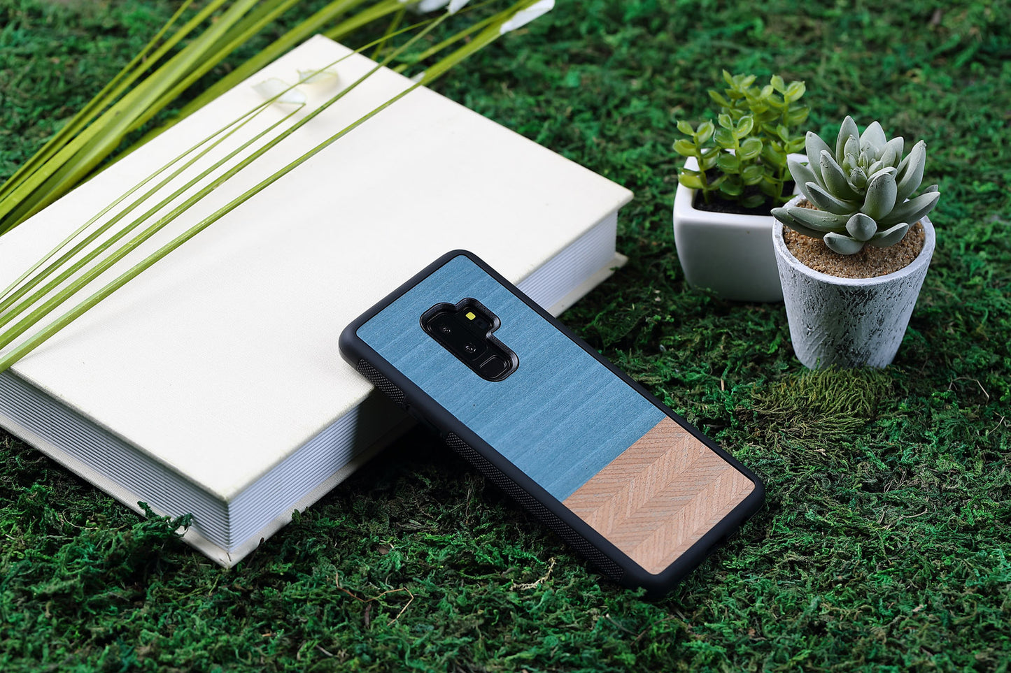 Smartphone cover in natural wood Galaxy S9+ MAN&amp;WOOD