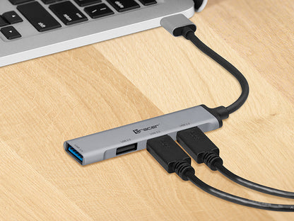 USB centrmezgls ar 4 portiem, Tracer 47000 H41, USB 3.0, 600 MB/s datu pārraide