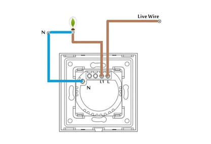 Touch switch, minimalist design, tempered glass, Spring One Way