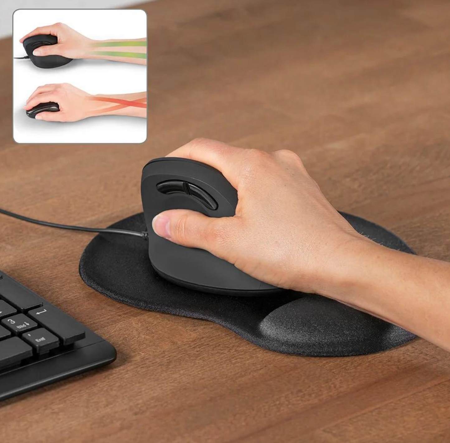 Hama 00054777 Ergonomic Mouse Pad Mini Black