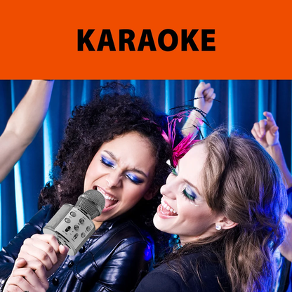 Wireless Bluetooth Karaoke Microphone with Speaker, 5W Power, Manta MIC20-GL Gold