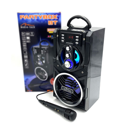 Bluetooth Speaker with Karaoke, 18W, LED Display, FM Radio, Media-Tech MT3150 Partybox