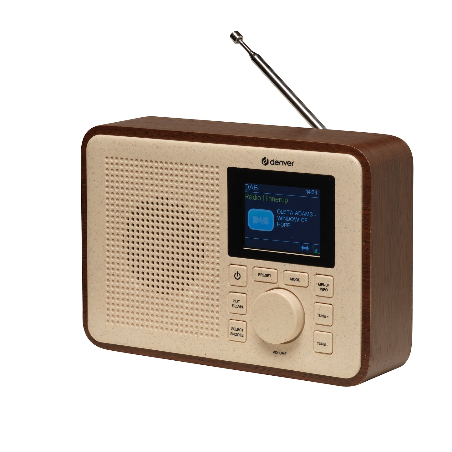 DAB+ digital radio with Bluetooth, Denver Greenline DAB-60DW