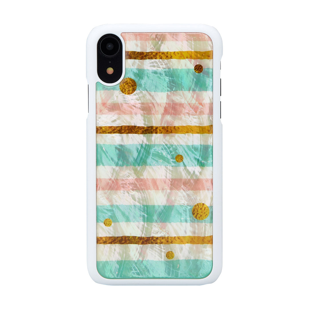 Smartphone cover with mother-of-pearl iPhone XR iKins Mint White