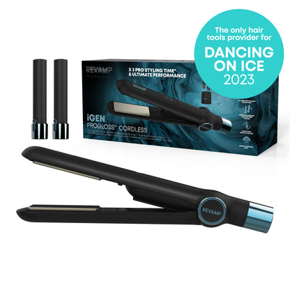 Cordless ceramic straightener iGEN Progloss with replaceable batteries, Revamp ST-2750-EU2