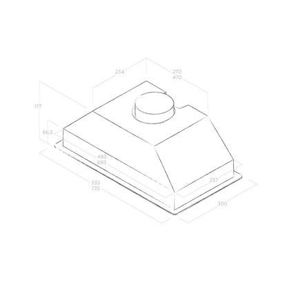 Kitchen hood, white, Elica ERA C WH/A/52