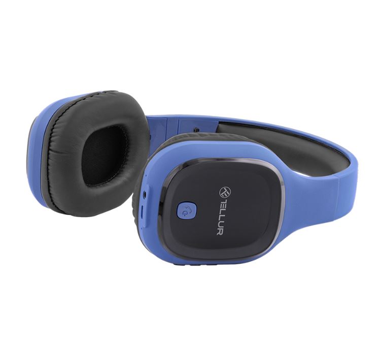 Bluetooth Austiņas ar Mīkstām Austiņām Tellur Pulse Blue