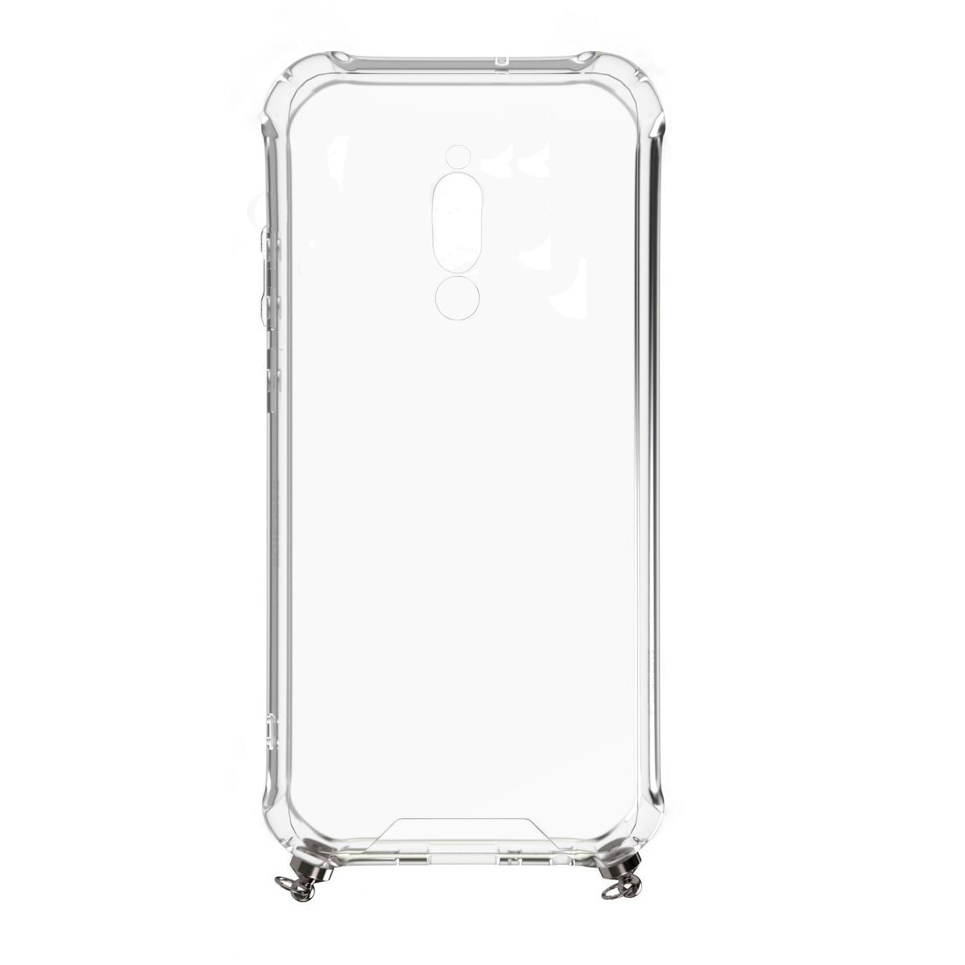 Xiaomi Redmi 8 Silicone TPU Transparent with Necklace Strap Space Gray