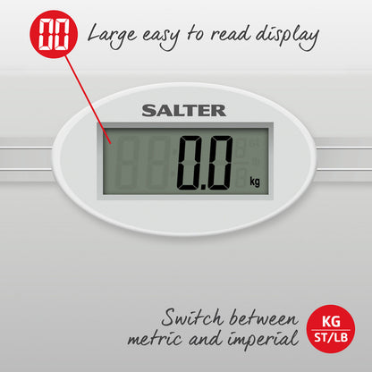 Digital bathroom scale with glass platform, Salter 9018S