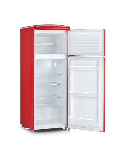 Retro-style refrigerator in red Severin RKG 8930