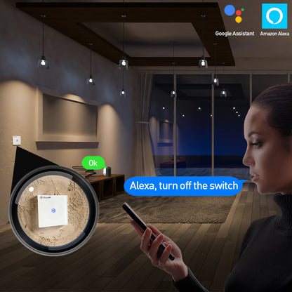 Умный переключатель Wi-Fi с сенсорным экраном, Tellur SS1N, 1800 Вт, 10 А
