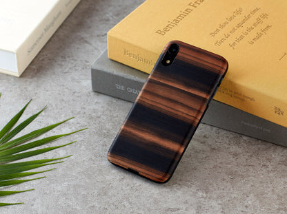 iPhone XR natural wood cover MAN&amp;WOOD ebony black