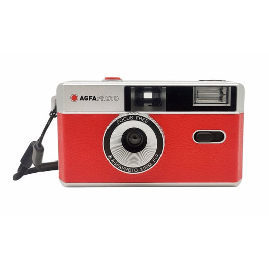 Аналоговая камера 35 мм со вспышкой, AgfaPhoto, красная