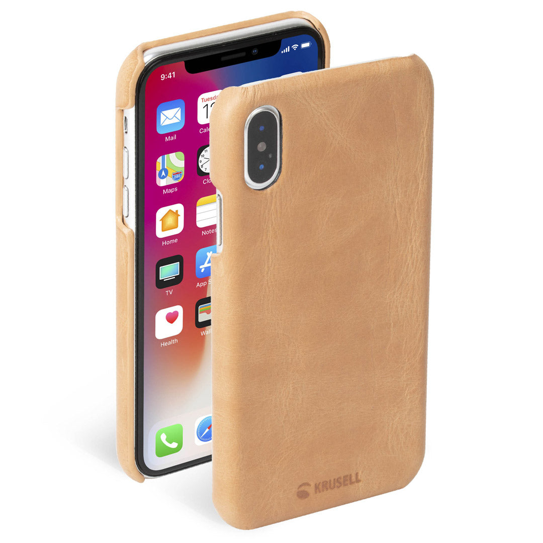 iPhone XS cover made of genuine vintage leather - Krusell Sunne