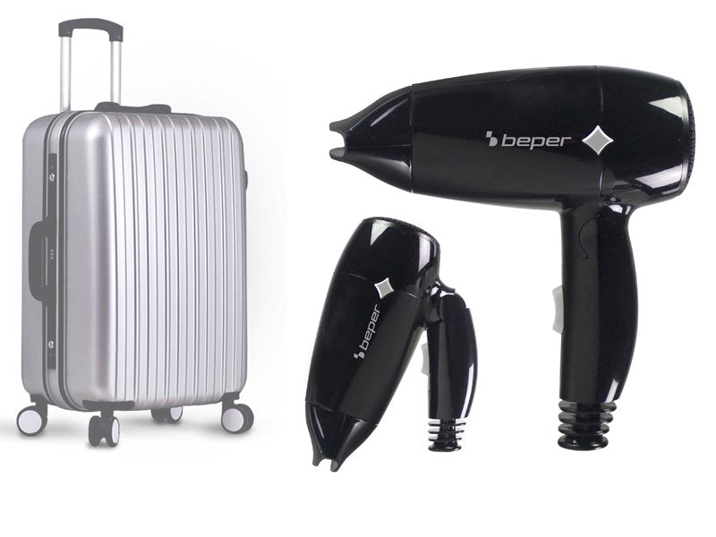 Compact travel hair dryer with folding handle Beper P301ASC100