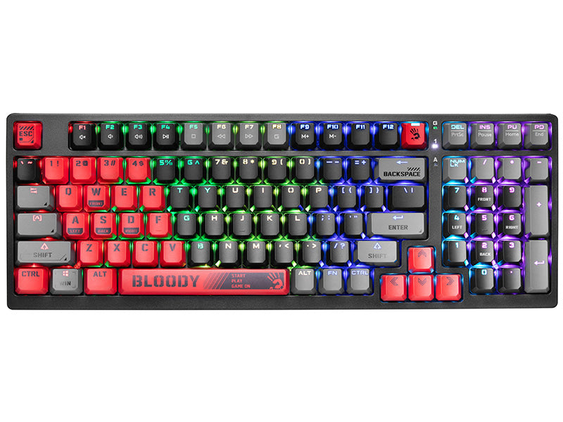 Compact mechanical keyboard RGB lighting - A4Tech Bloody S98