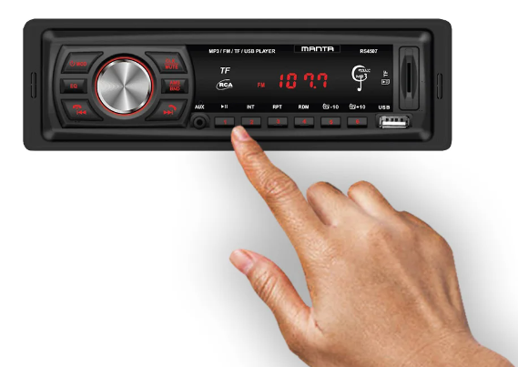 Bluetooth Auto Radio ar USB, MP3 un TFT Displeju Manta RS4507
