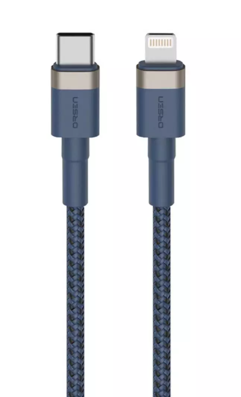 Type C to Lightning cable 1m, 3A blue - Orsen S51