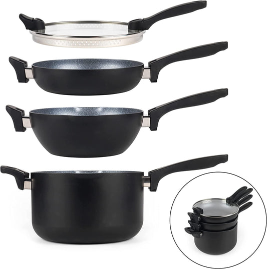 Set of pans 4 pcs. Russell Hobbs RH01840EU7 Stackable Metallic Marble