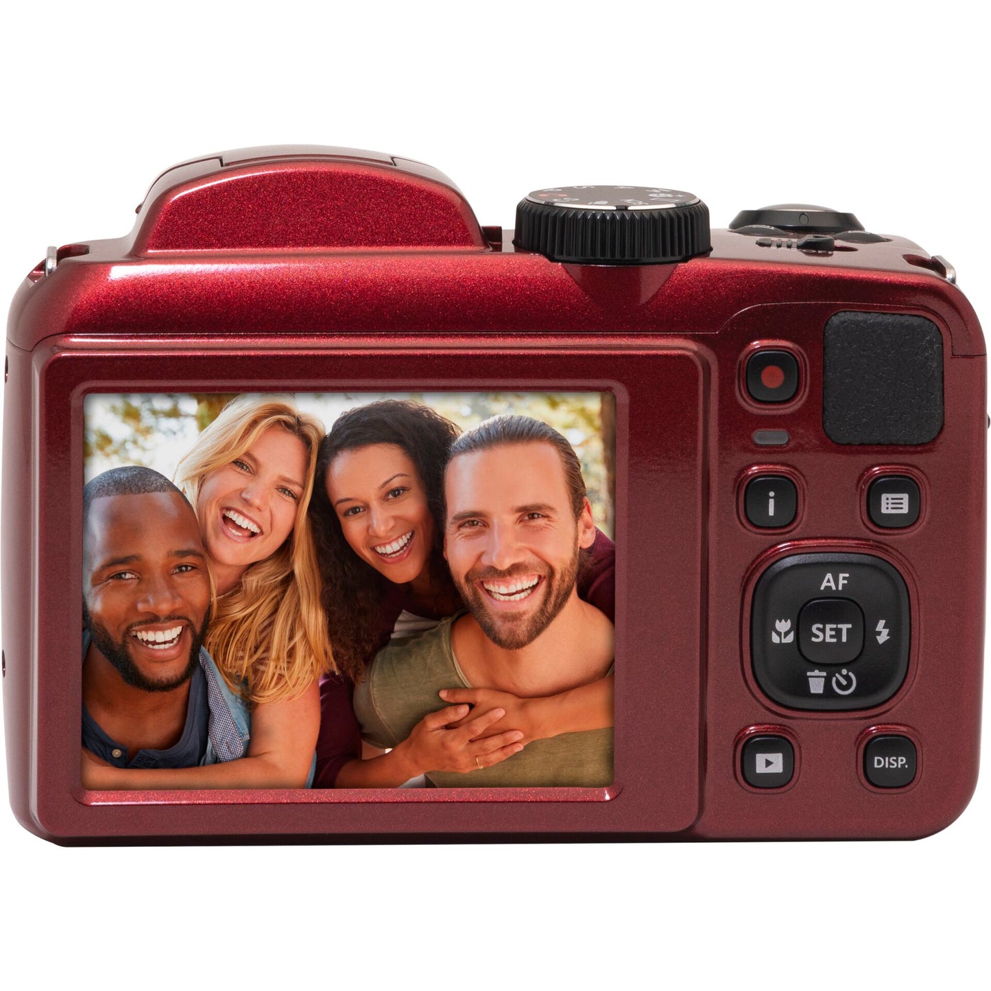 Digital camera with 25x zoom, Full HD - Kodak AZ255, red