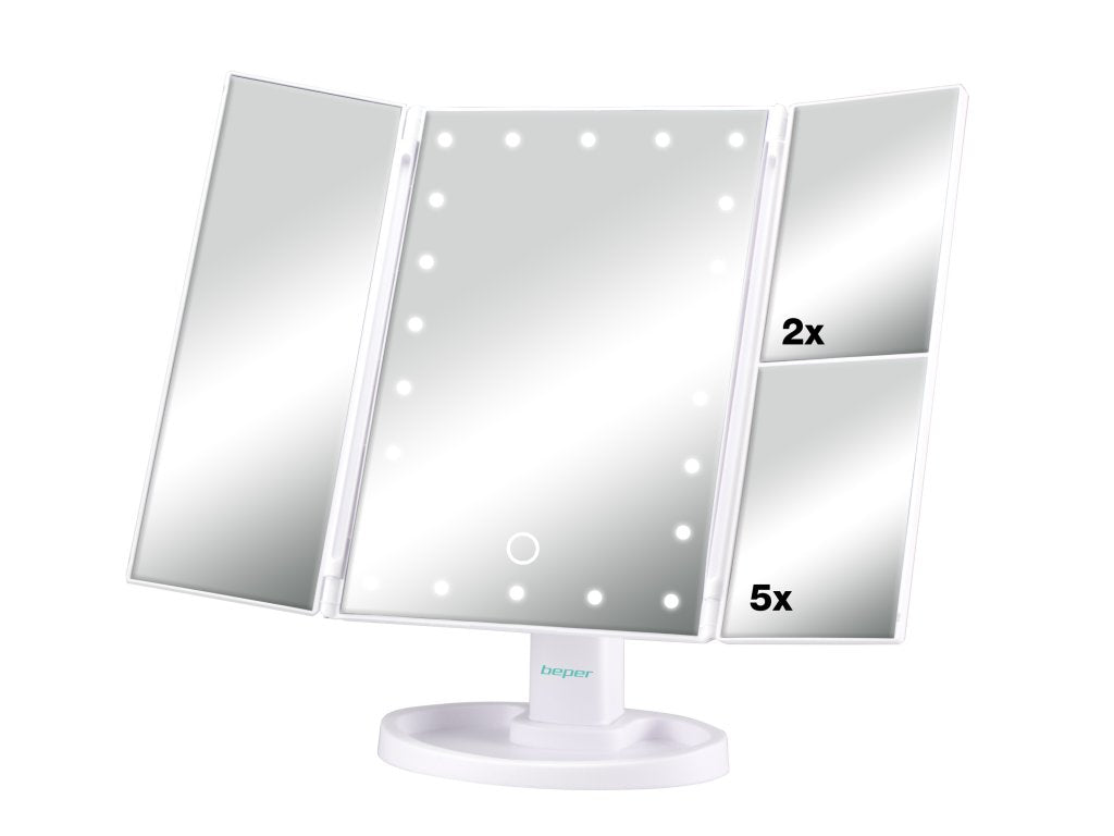 Make-up mirror with LED light and magnification Beper P302VIS050