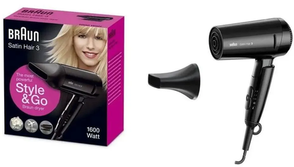 Hair dryer with ionizer and infrared heating Braun BRHD350E