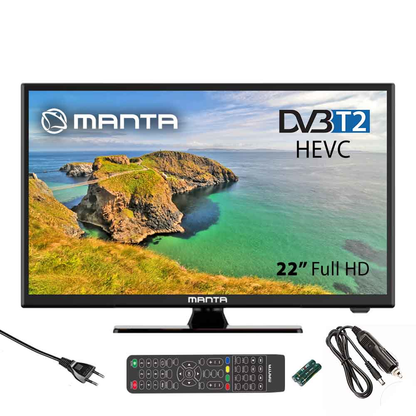 LCD televizors 22" FHD ar HDR, USB ierakstīšanu - Manta 22LFN123D