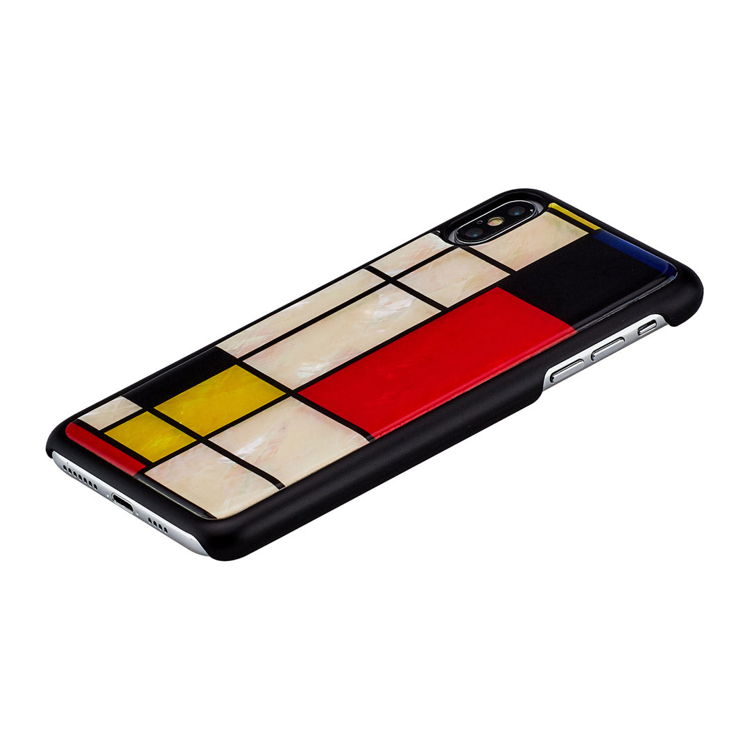 Smartphone cover for iPhone XS Max, black mondrian, iKins