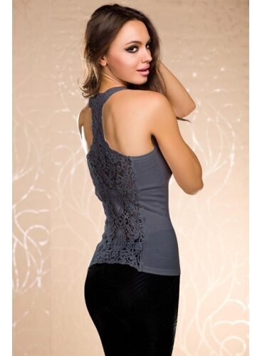 Women's top with lace back, knitted, 1715