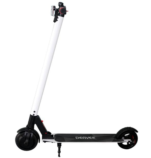 Discounted electric scooter with LED lights Denver SCO-65220 white used