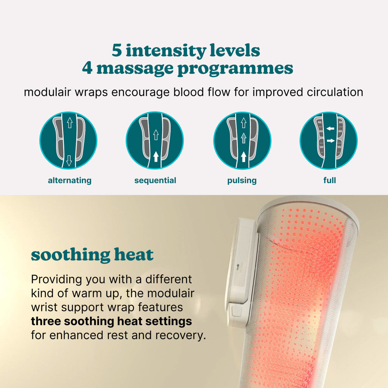 Hand massager with heat settings - Homedics SR-CMH10H-GY