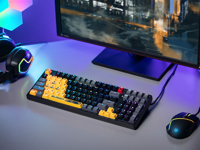 Compact mechanical keyboard with RGB - A4Tech Bloody S98