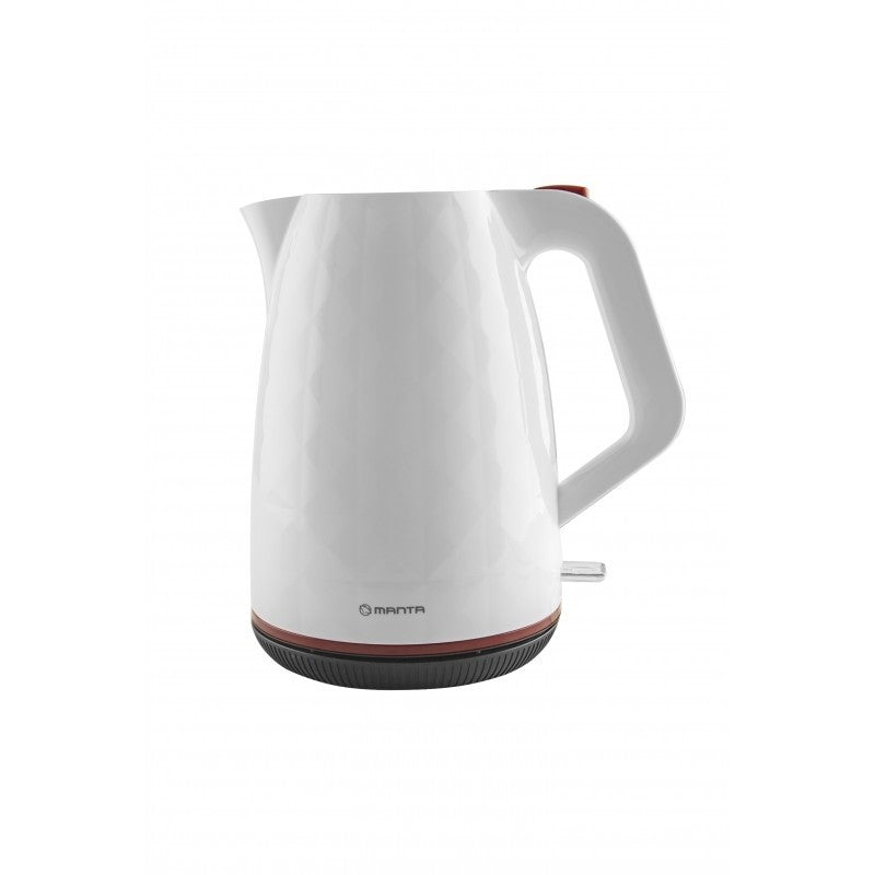 Kettle 1.7l white with hidden heating element and water level indicator, Manta KTL9230W
