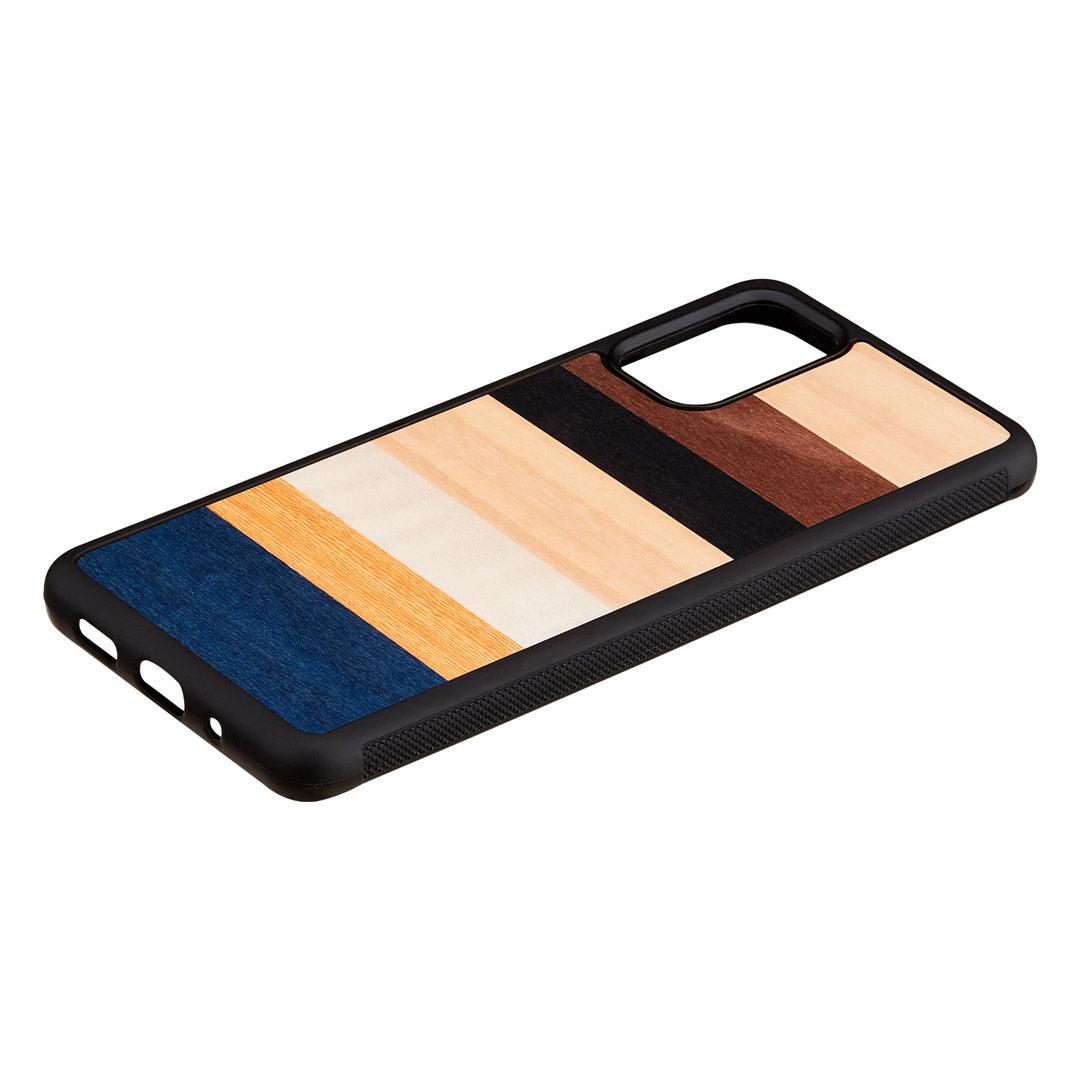 Phone case for Samsung Galaxy S20+ (black, wood) from MAN&amp;WOOD