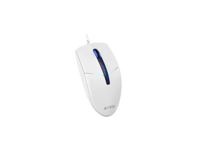 Optical Mouse with 1200 DPI, 3 Buttons, A4Tech N-530S White