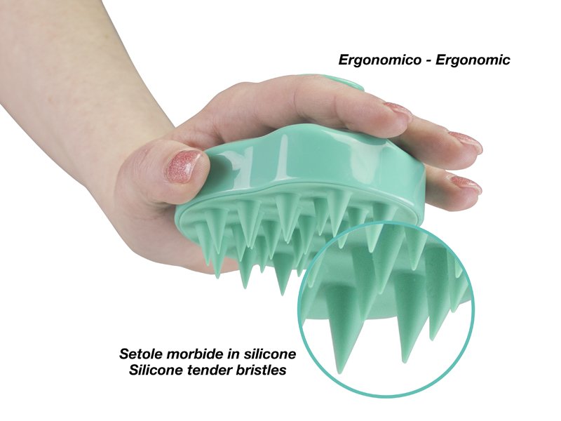 Scalp massage brush with silicone bristles, Beper C301ABE002