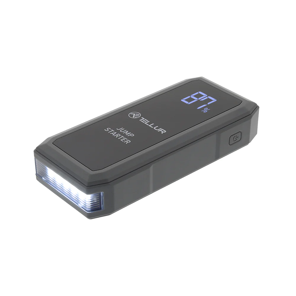 Portable car starter, 1500A, 16800mAh, LED light, Tellur