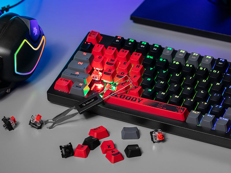 Compact mechanical keyboard RGB lighting - A4Tech Bloody S98