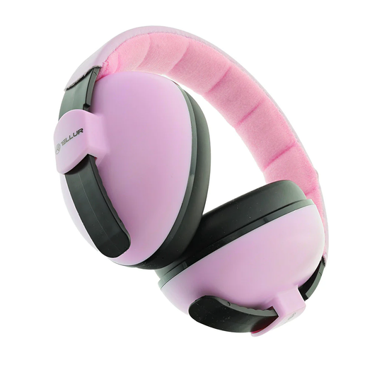 Children's noise-cancelling headphones, pink - Tellur