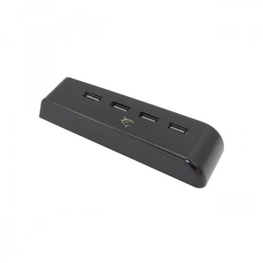 USB centrmezgls ar 4 portiem, White Shark PS5 Cross PS5-0576, USB 2.0, melns, saderīgs ar PS5 konsoli