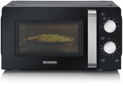 Severin MW 7886 Microwave Oven 17L, Chrome Elements, Defrost Function, 30 Minute Timer