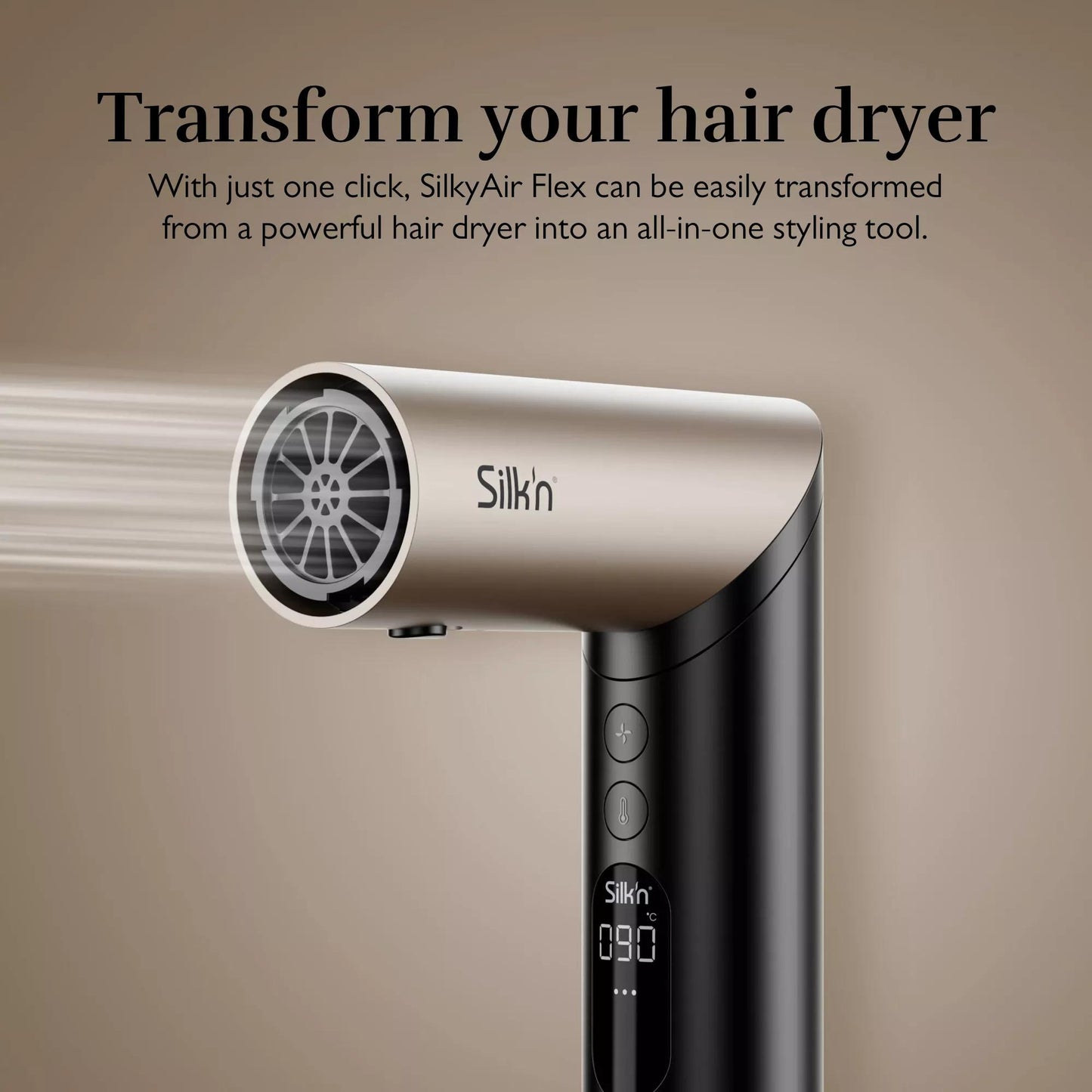 All-in-one hair straightener with ionizer Silkn SilkyAir Flex SIF5PE1001