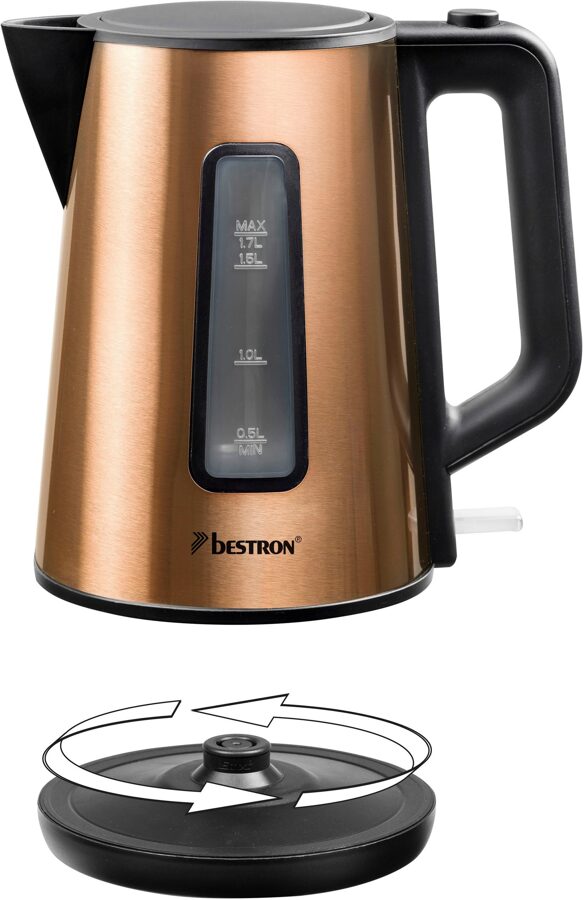 Kettle, 1.7 L, 2200 W, wireless. Automatic shutdown. Stainless steel.