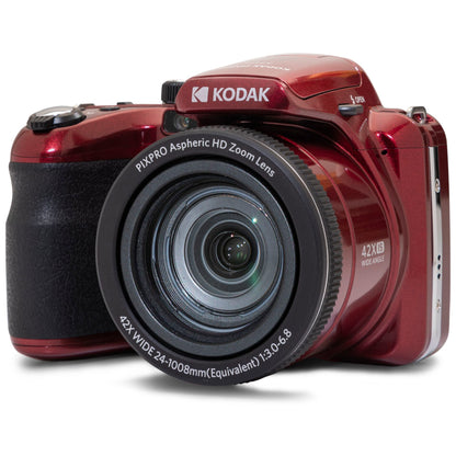 Digital camera with 42x zoom, red - Kodak AZ425