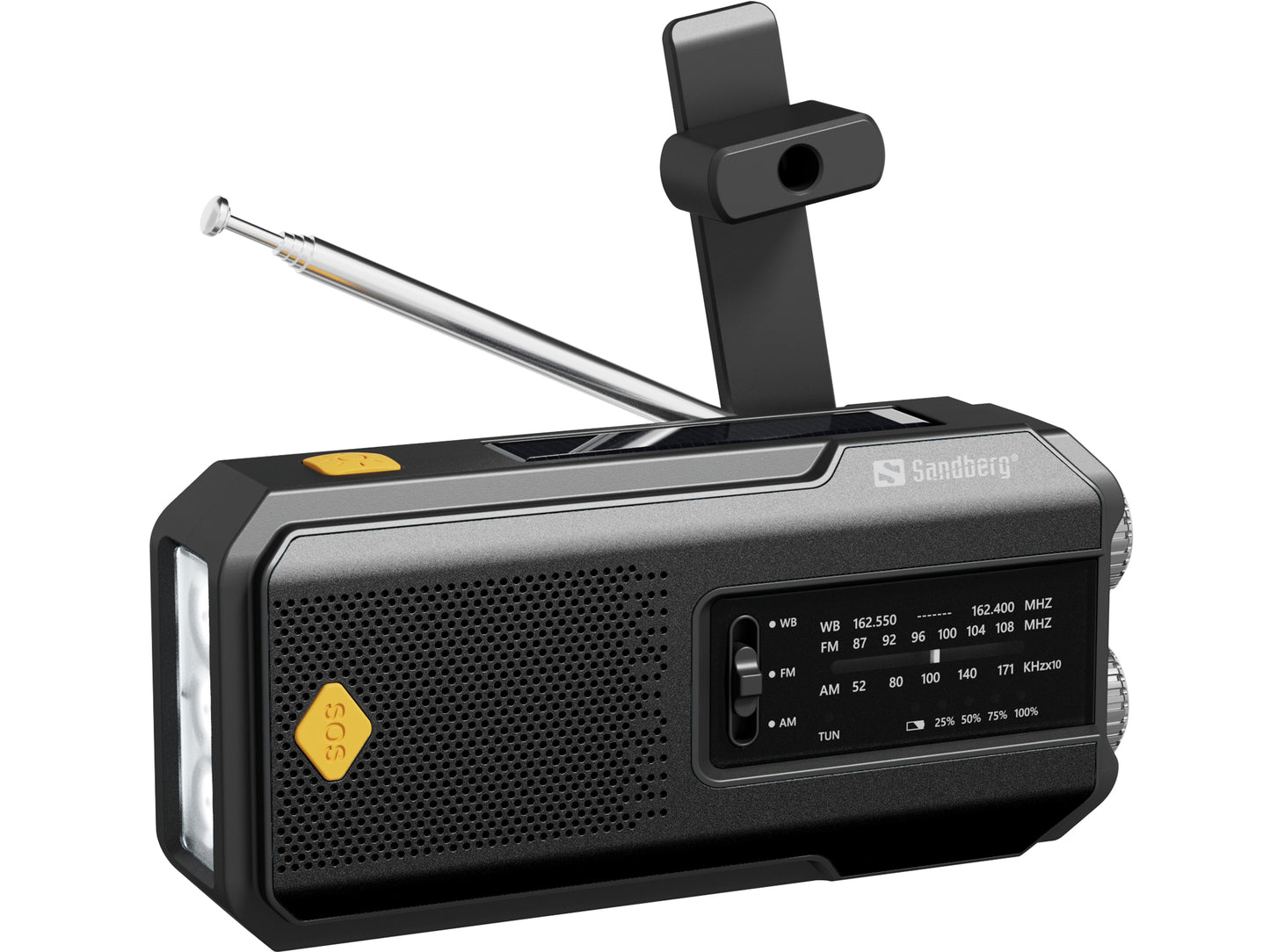 Solar, crank and USB radio with power bank Sandberg 421-04