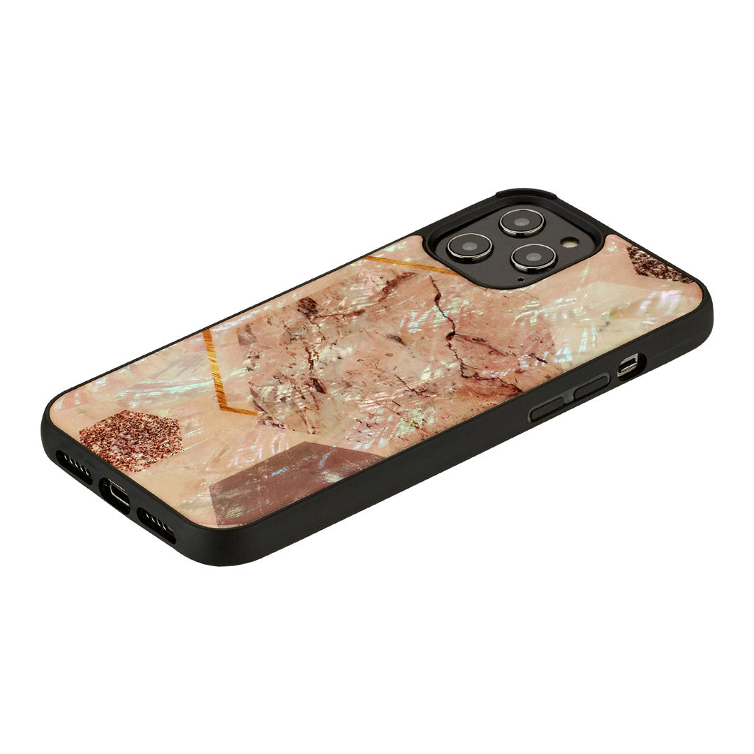 iPhone 12/12 Pro case pink marble iKins