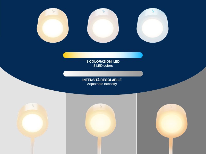 Reading lamp with touch switch and magnets Beper P201UTP302