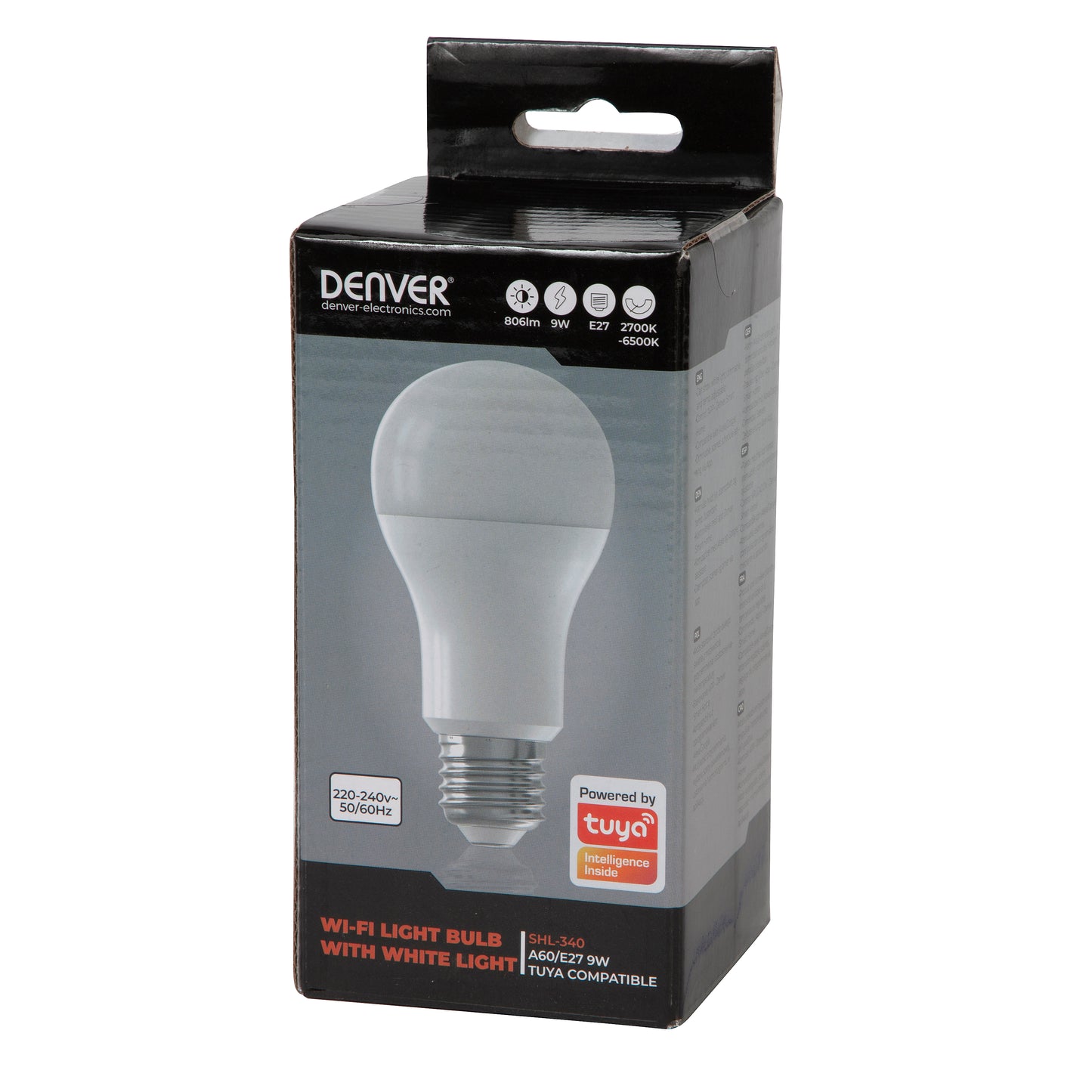 Wi-Fi bulb with white light, 9W, Denver SHL-340