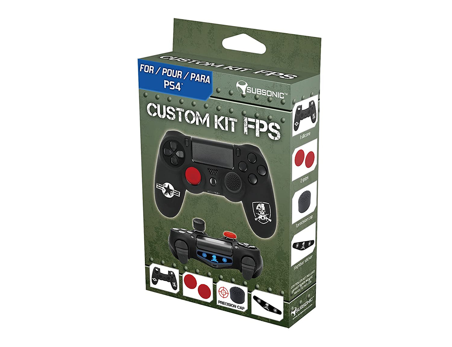 PS4 Functional Silicone Cover, Subsonic Custom Kit FPS Black