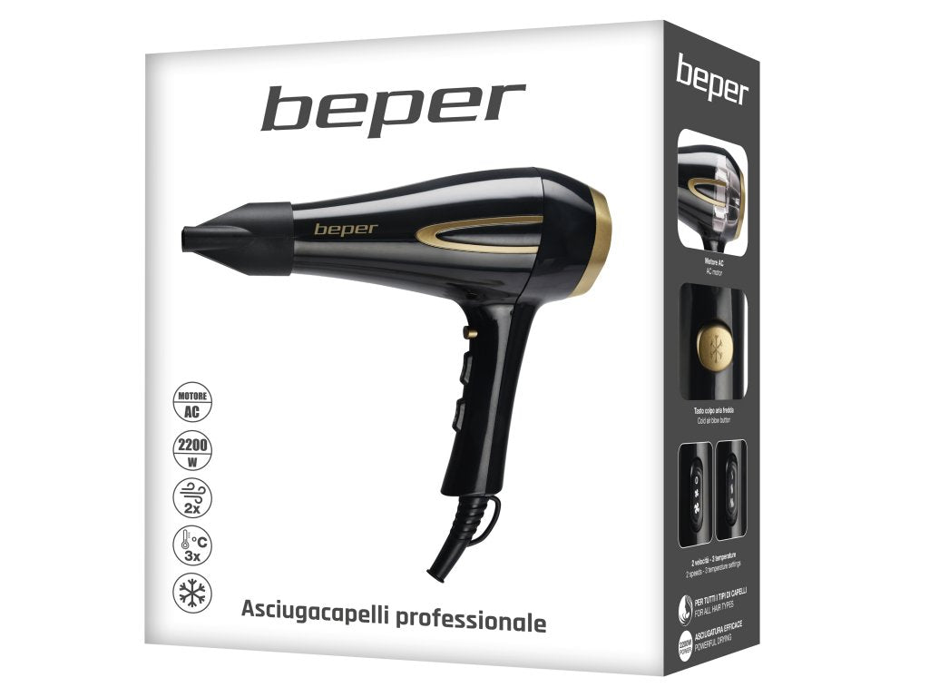 Professional hair dryer 2200W with AC motor Beper P301ASC001